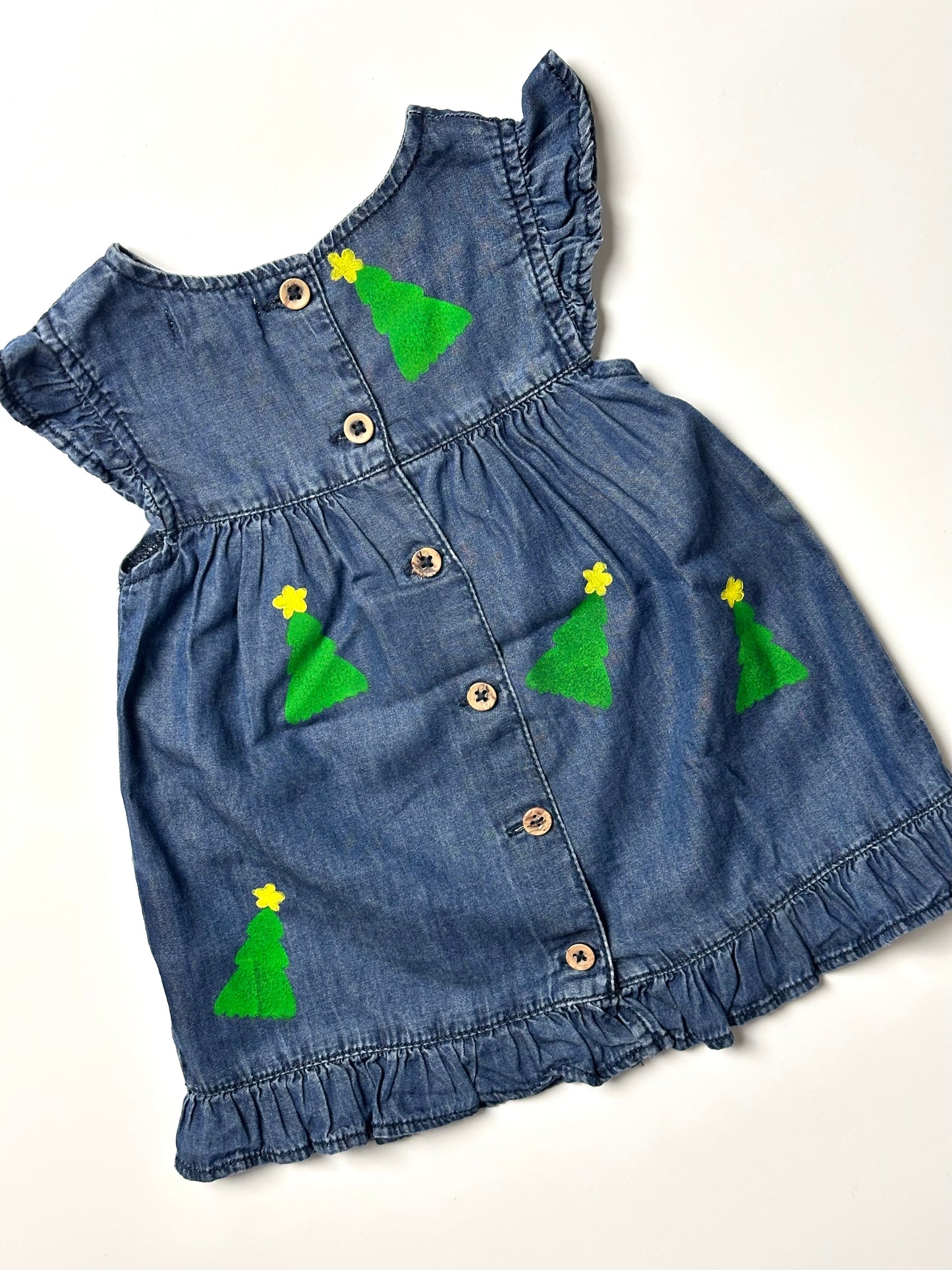 ‘My First Christmas’ Denim Dress
