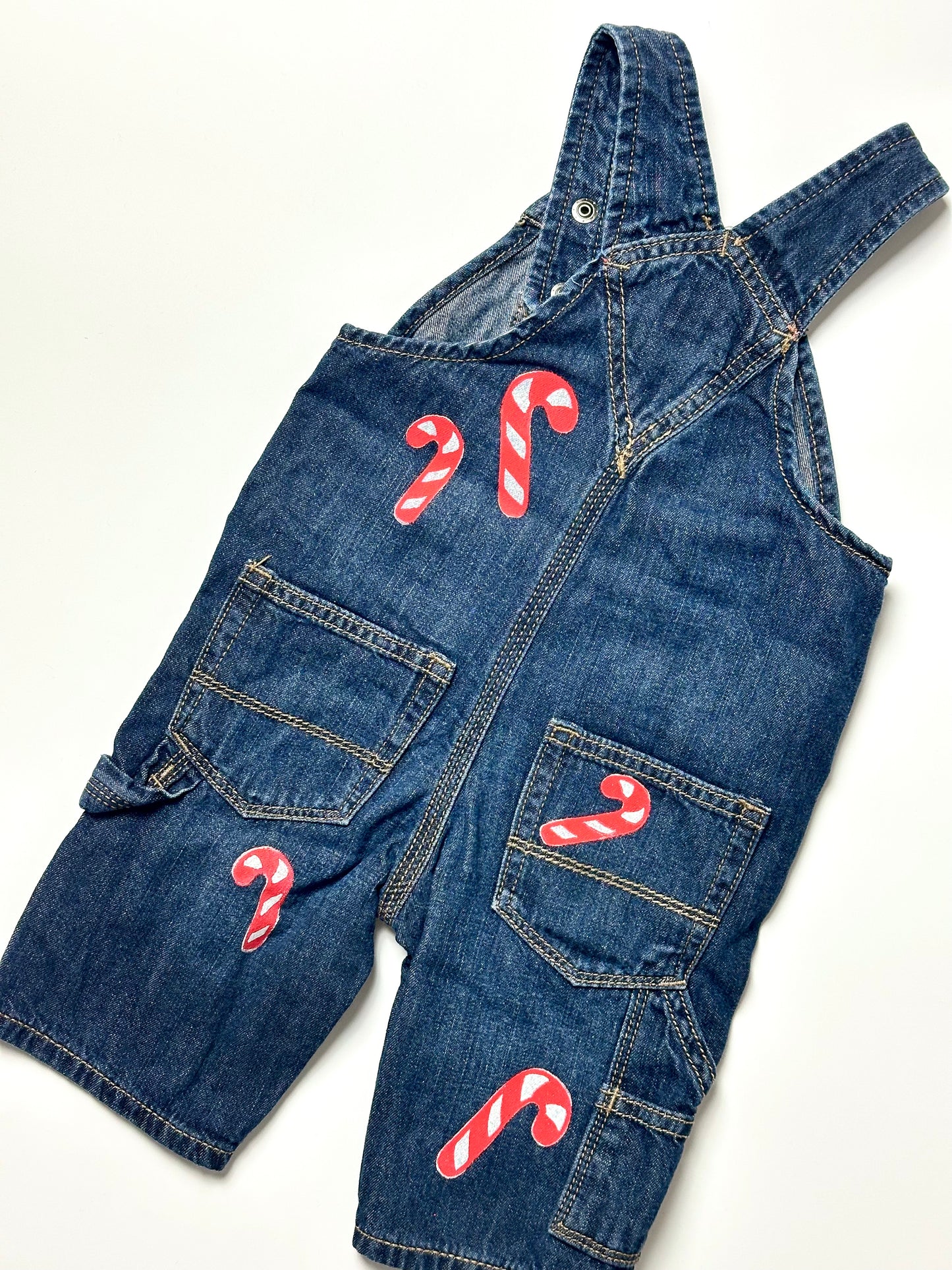 Ho Ho Ho Christmas Candy Cane Dungarees