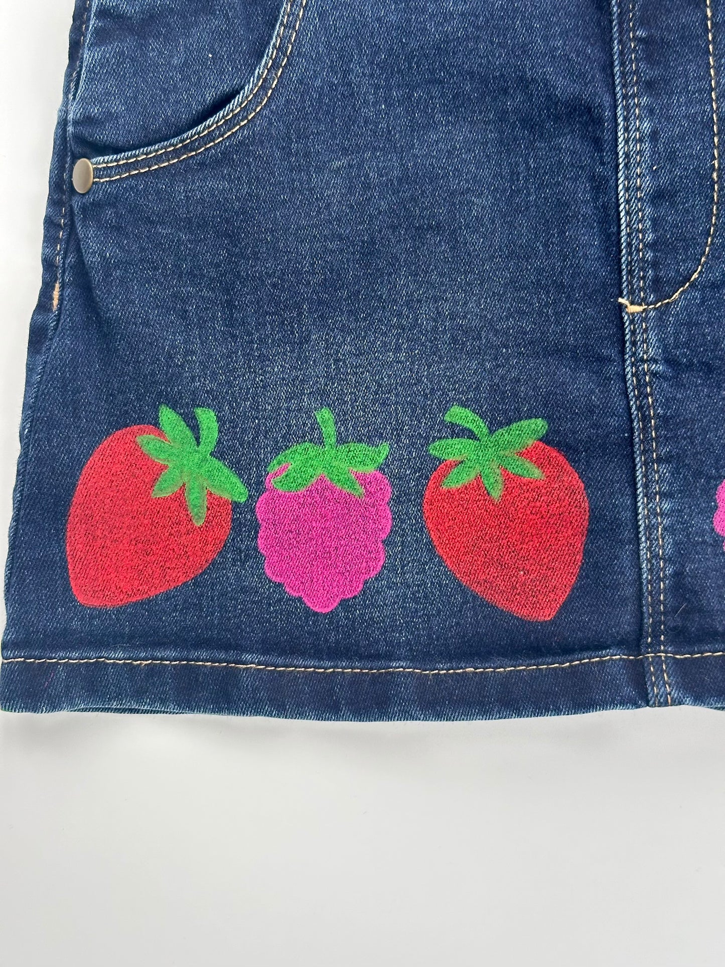 Berry Print Dungaree Dress