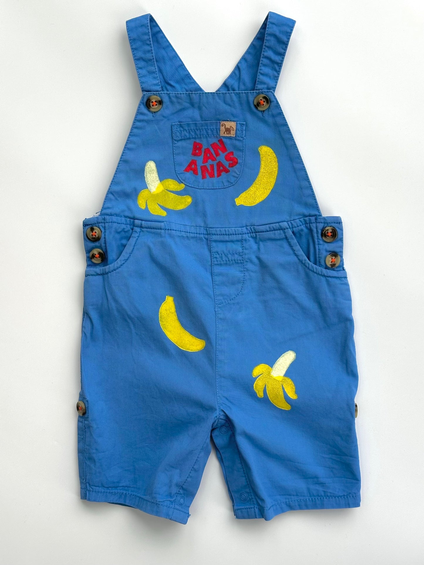 ‘Bananas’ Blue Cotton Dungarees
